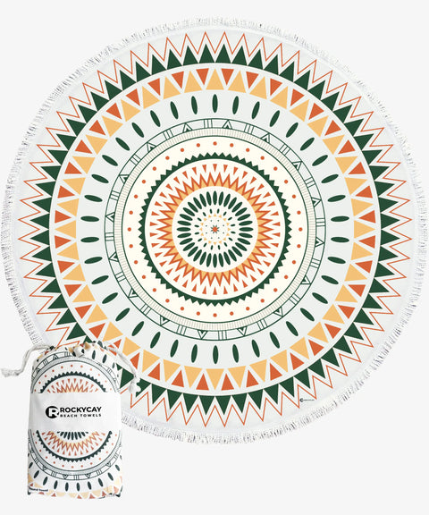 Round Beach Towel - Happy Earth