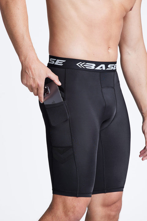 BASE Men's Motion Compression Shorts - Black