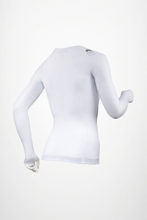 BASE Women's Long Sleeve Compression Tee -  White - back view