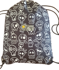 Skull and bones print swim bag. Schmik swim bag with black skull prints. 