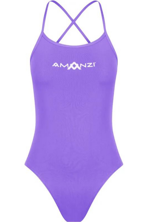 Girls Violet Tie Back One Piece