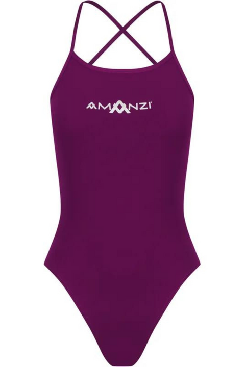 Girls Bordeaux Tie Back One Piece