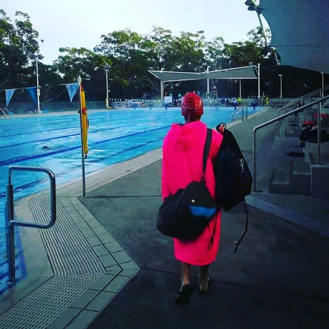 Fluro Pink Print Swim Parka