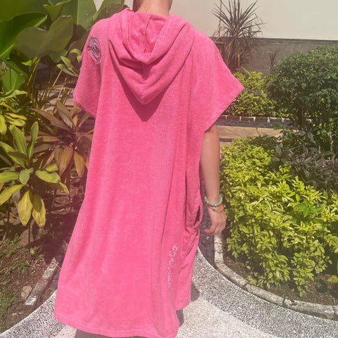 Microfibre Pink Poncho