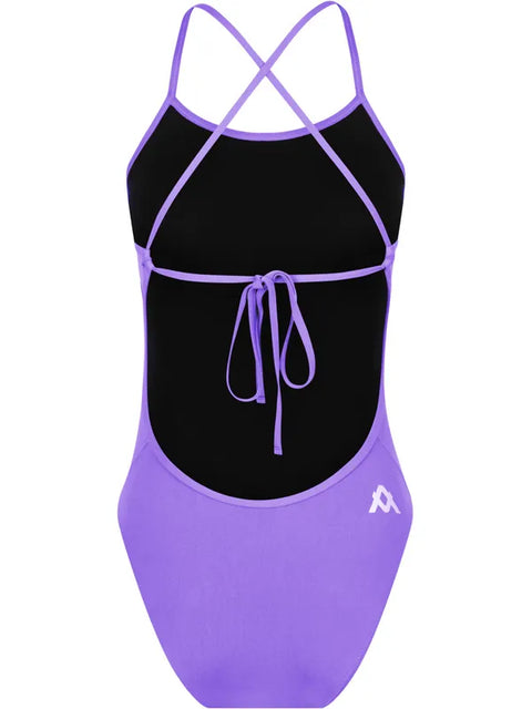 Girls Violet Tie Back One Piece